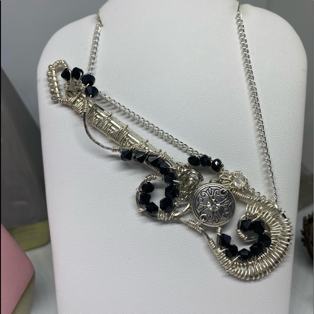Handmade wire wrapped necklace.
